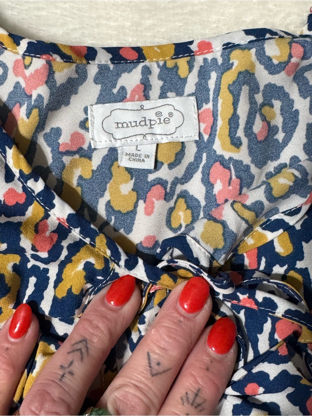 Mud pie Multicolor Leopard Print Ruffle Dress - Picture 5 of 8